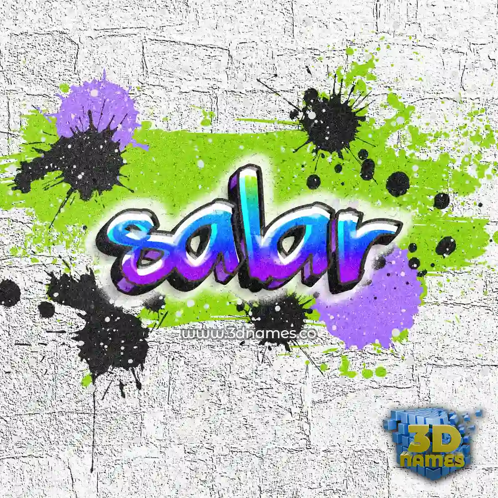 salar in Graffiti Grunge style - 3D name wallpaper