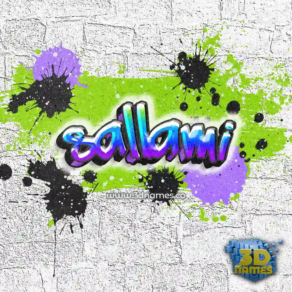 sallami in Graffiti Grunge style - 3D name wallpaper