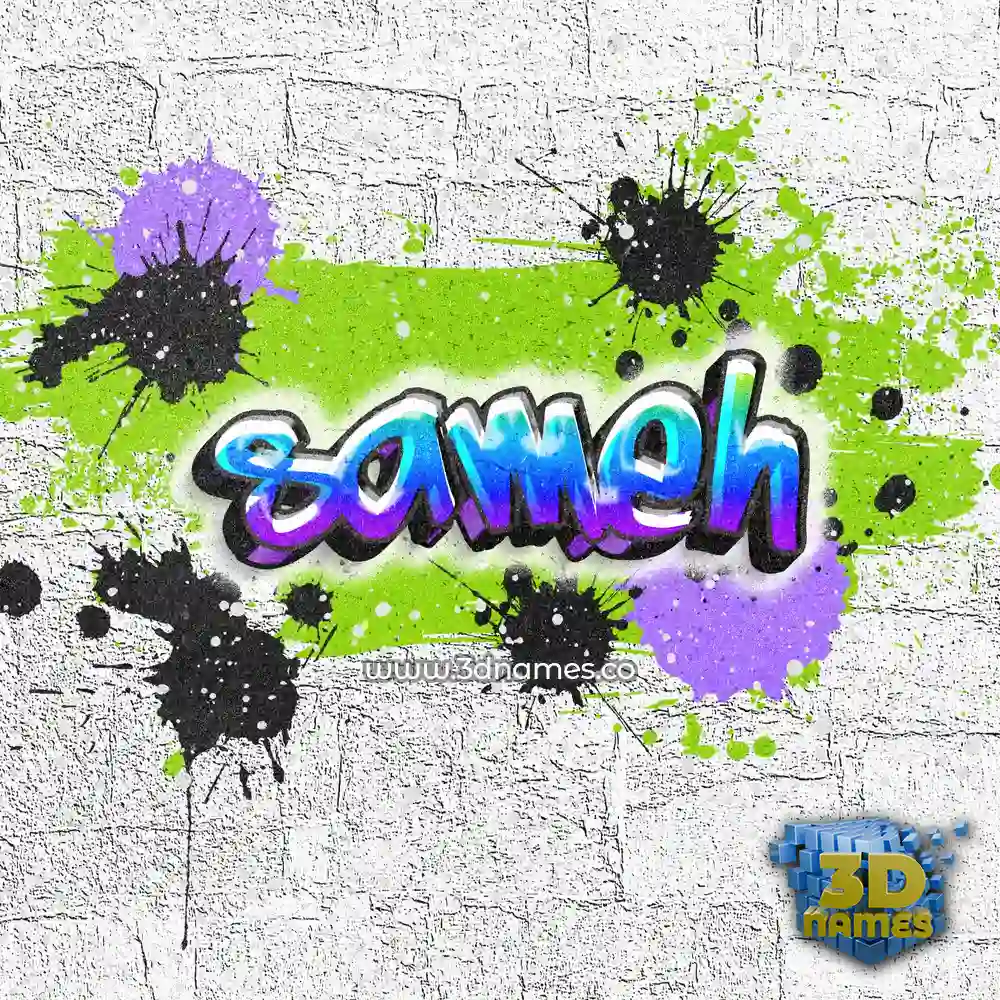 sameh in Graffiti Grunge style - 3D name wallpaper