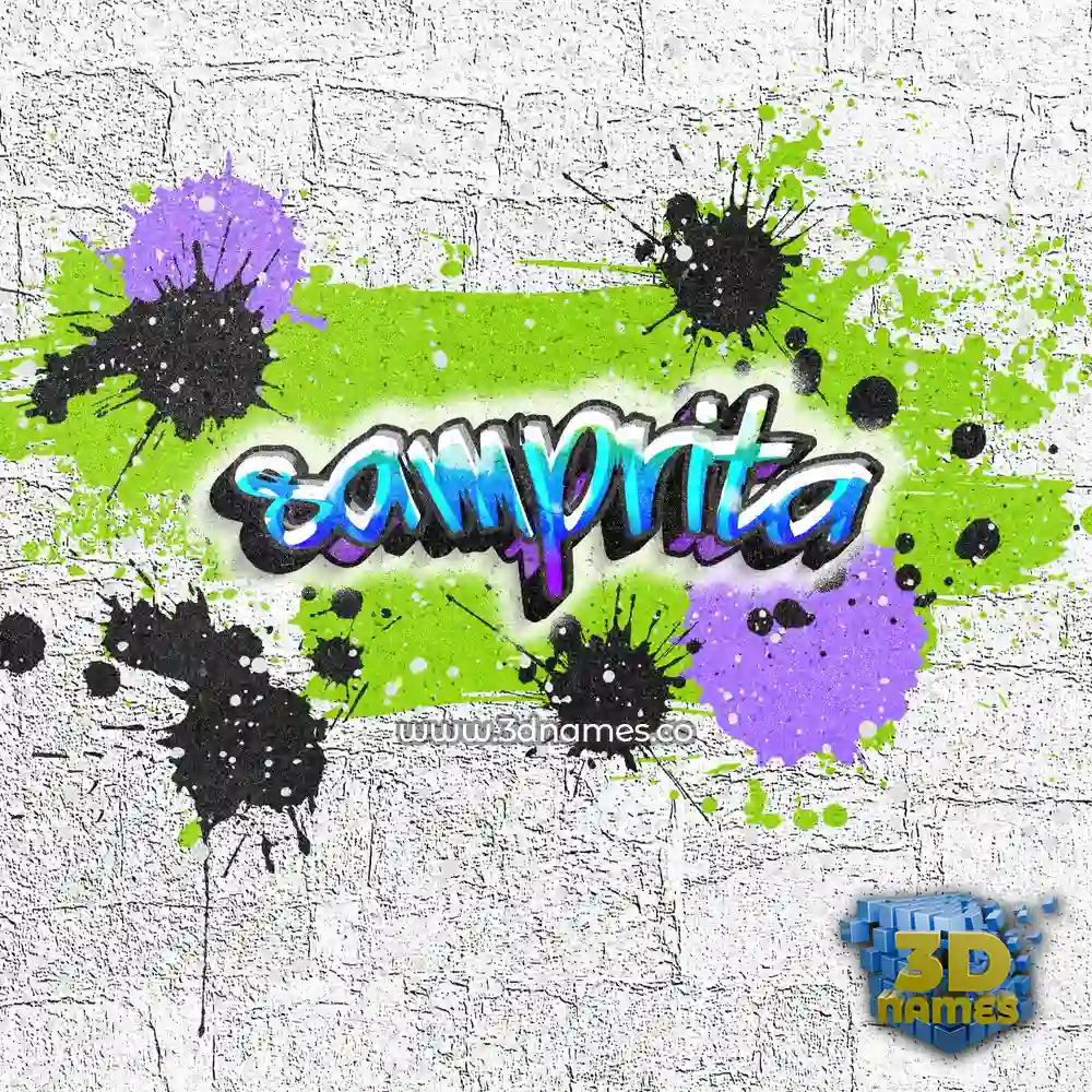 samprita in Graffiti Grunge style - 3D name wallpaper