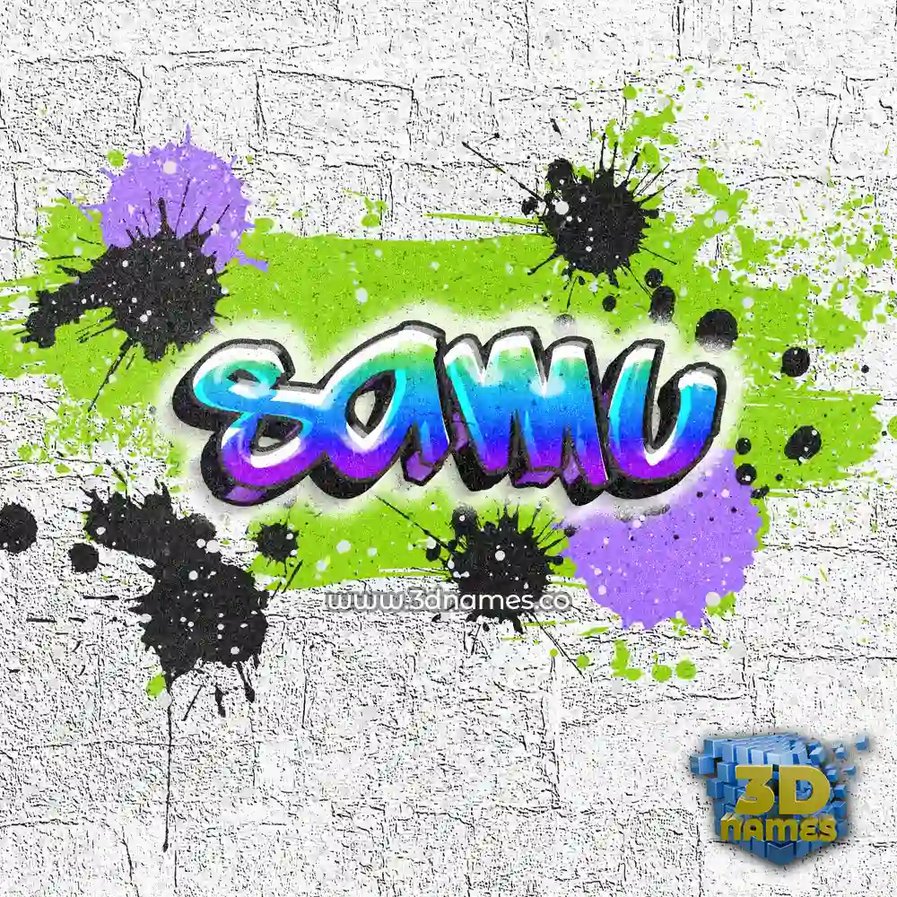 samu in Graffiti Grunge style - 3D name wallpaper