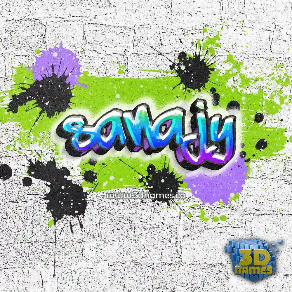 sanajy in Graffiti Grunge style - 3D name wallpaper