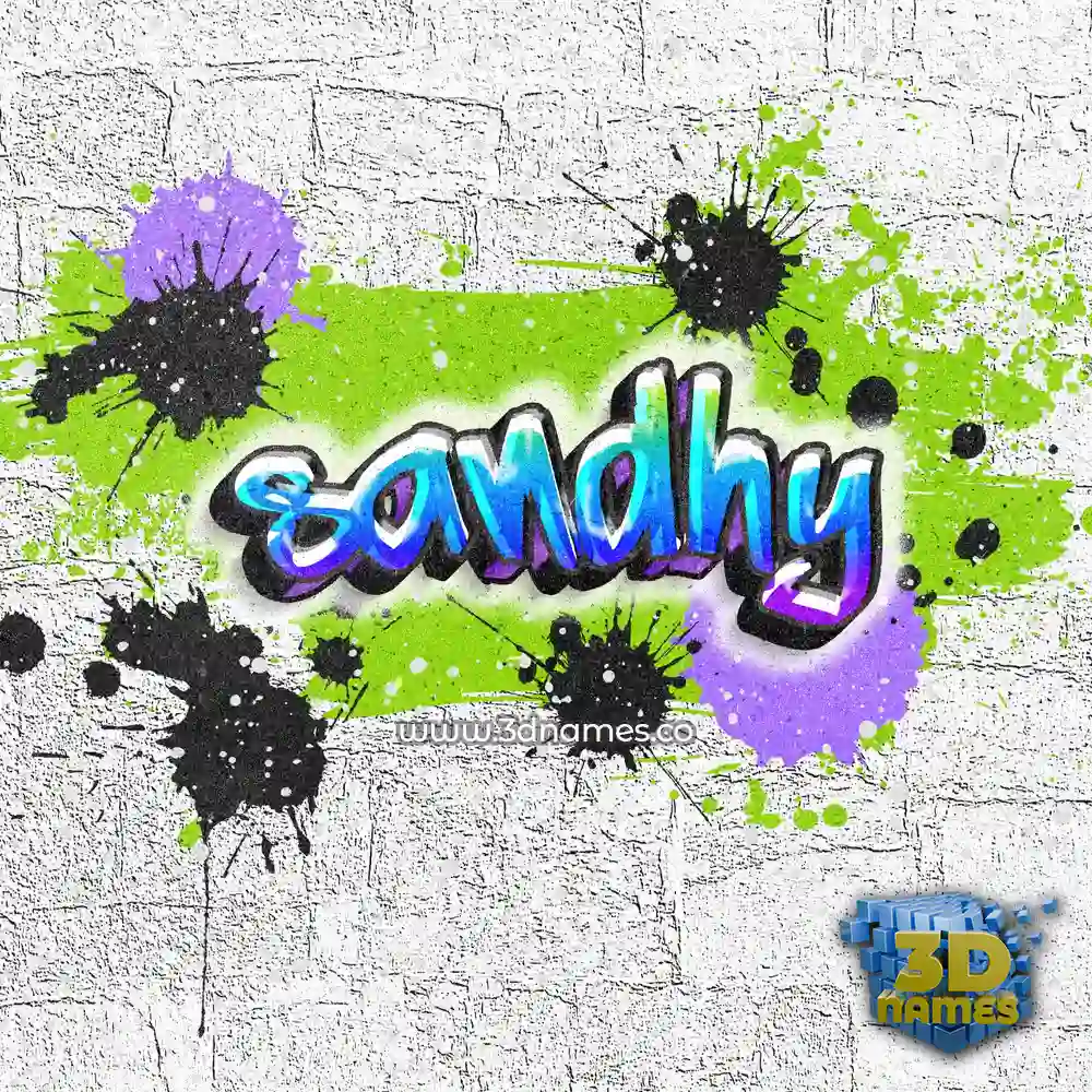 sandhy in Graffiti Grunge style - 3D name wallpaper