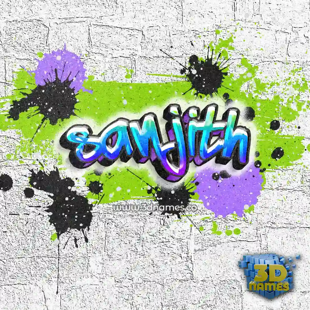 sanjith in Graffiti Grunge style - 3D name wallpaper