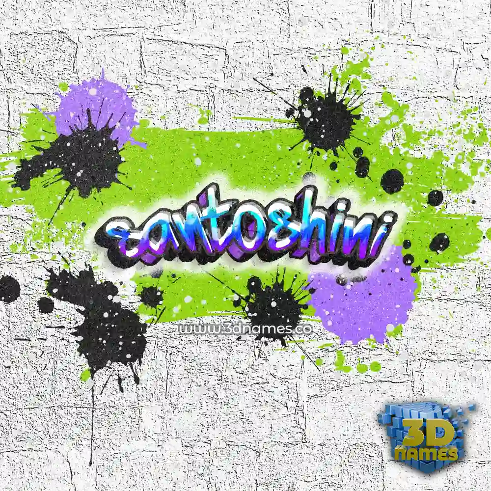 santoshini in Graffiti Grunge style - 3D name wallpaper