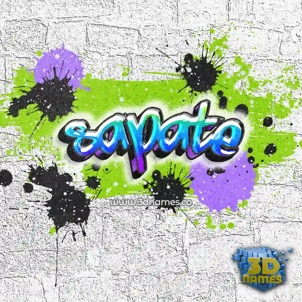 sapate in Graffiti Grunge style - 3D name wallpaper