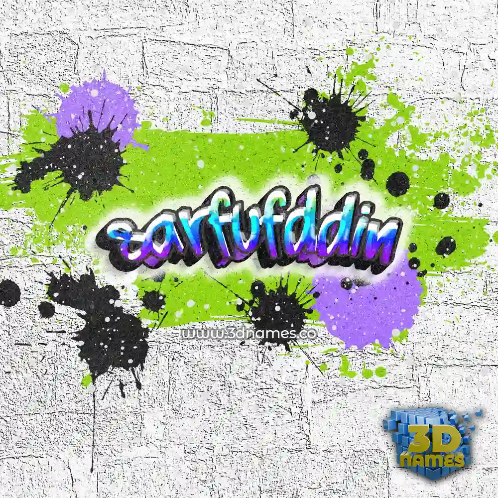 sarfufddin in Graffiti Grunge style - 3D name wallpaper