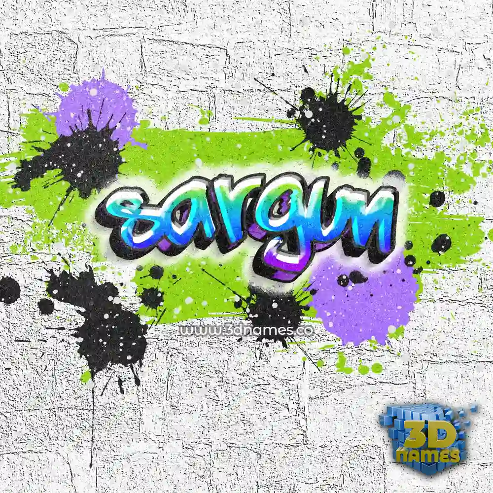 sargun in Graffiti Grunge style - 3D name wallpaper