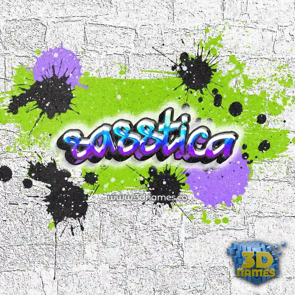 sasstica in Graffiti Grunge style - 3D name wallpaper