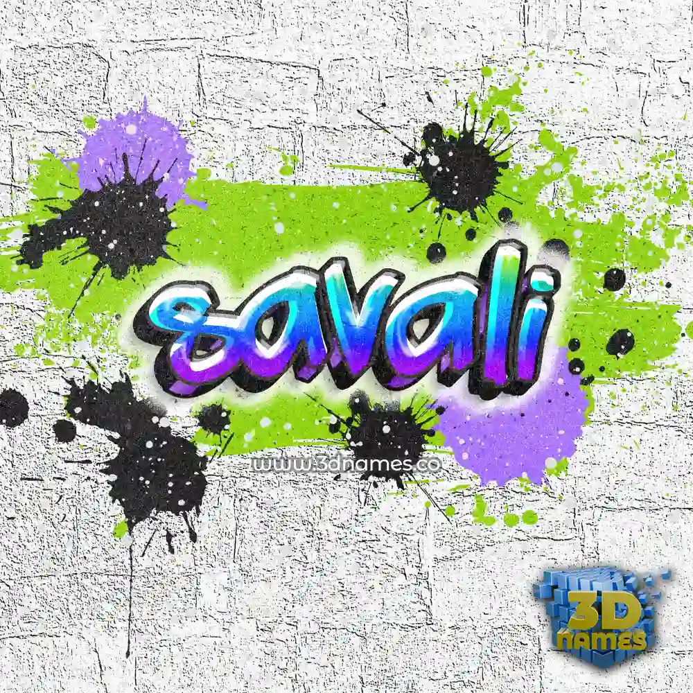 savali in Graffiti Grunge style - 3D name wallpaper