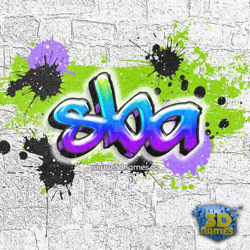 sba in Graffiti Grunge style - 3D name wallpaper