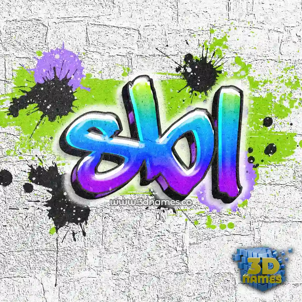 sbl in Graffiti Grunge style - 3D name wallpaper
