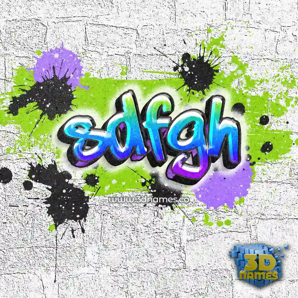 sdfgh in Graffiti Grunge style - 3D name wallpaper