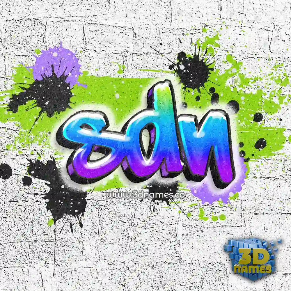 sdn in Graffiti Grunge style - 3D name wallpaper