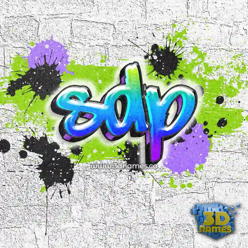 sdp in Graffiti Grunge style - 3D name wallpaper