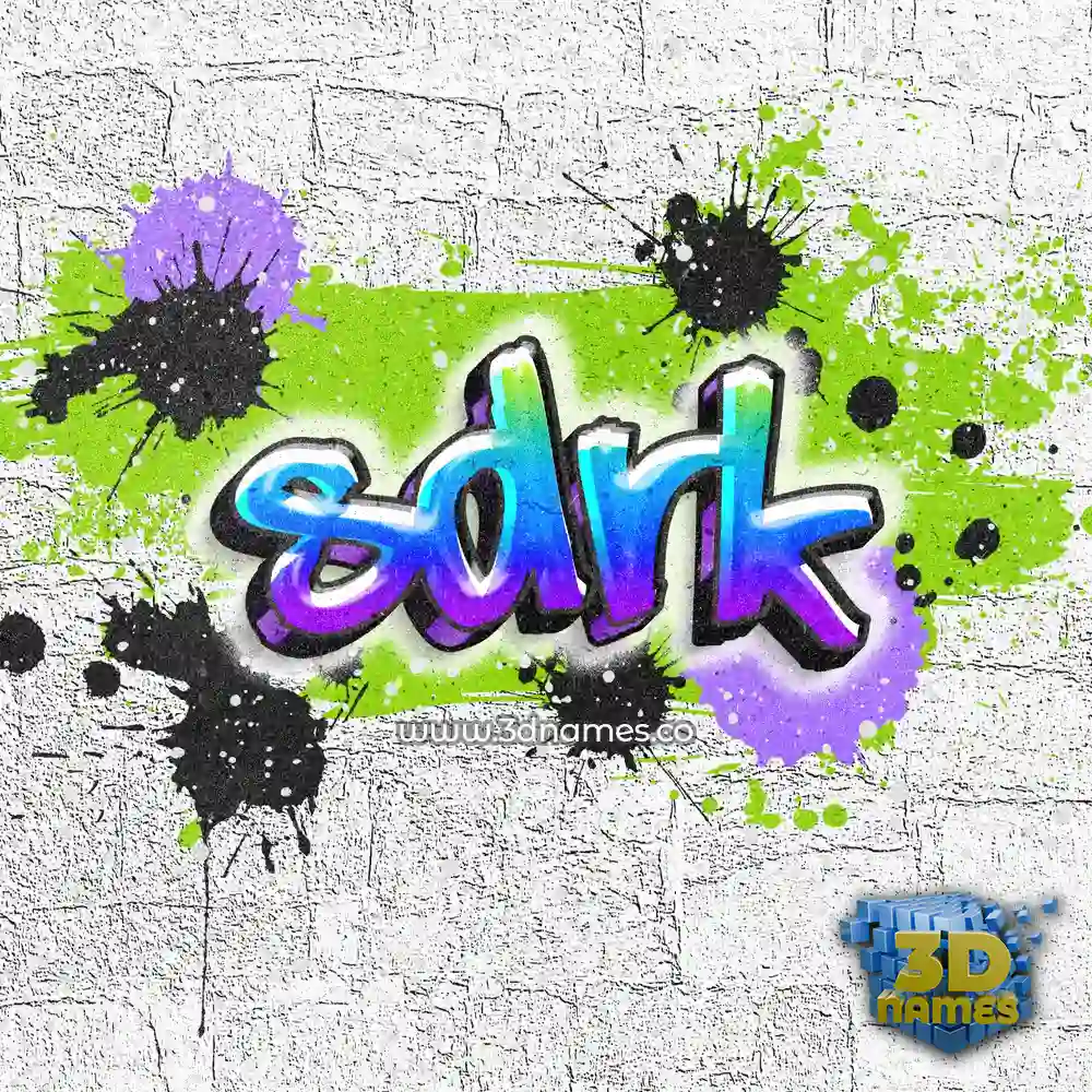 sdrk in Graffiti Grunge style - 3D name wallpaper