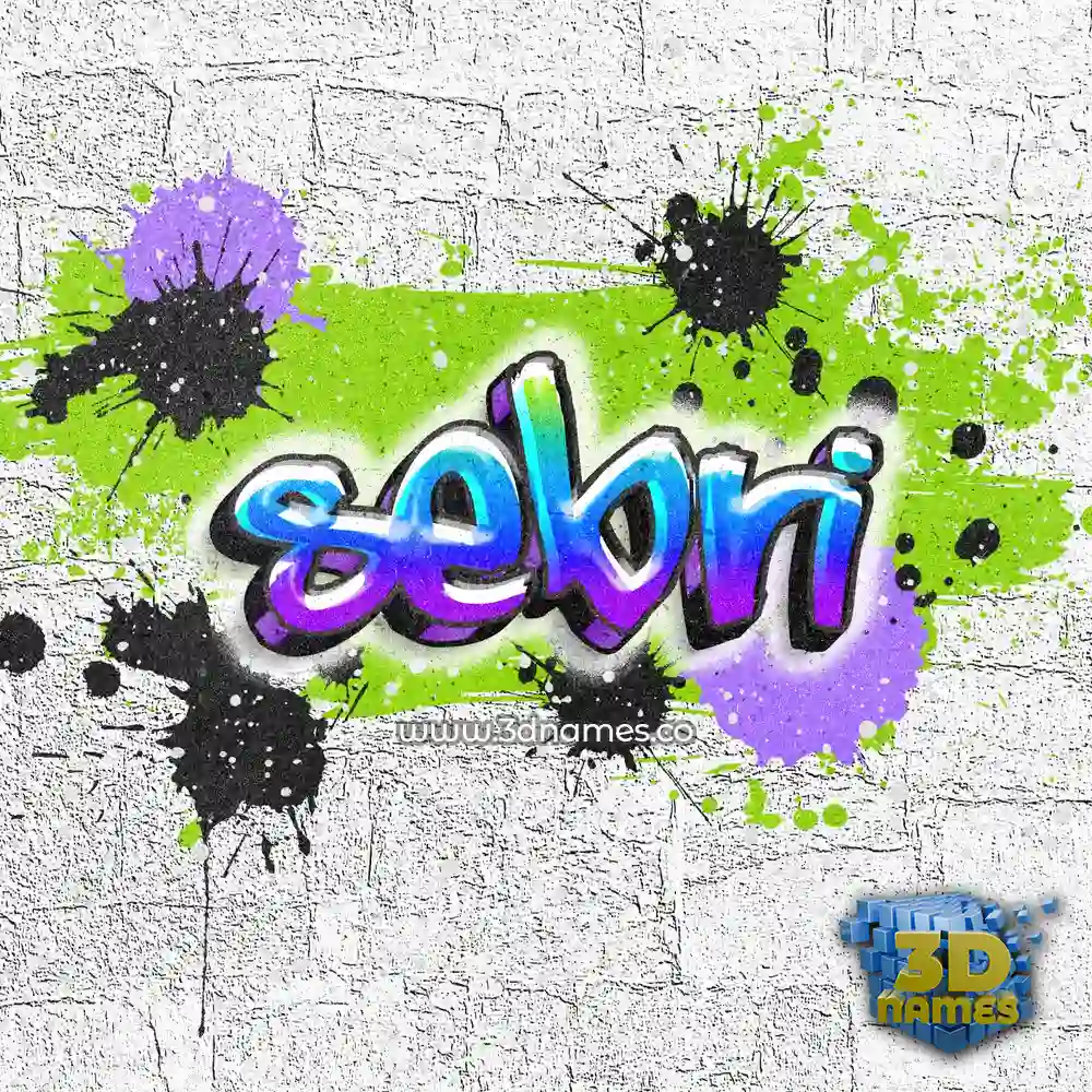sebri in Graffiti Grunge style - 3D name wallpaper