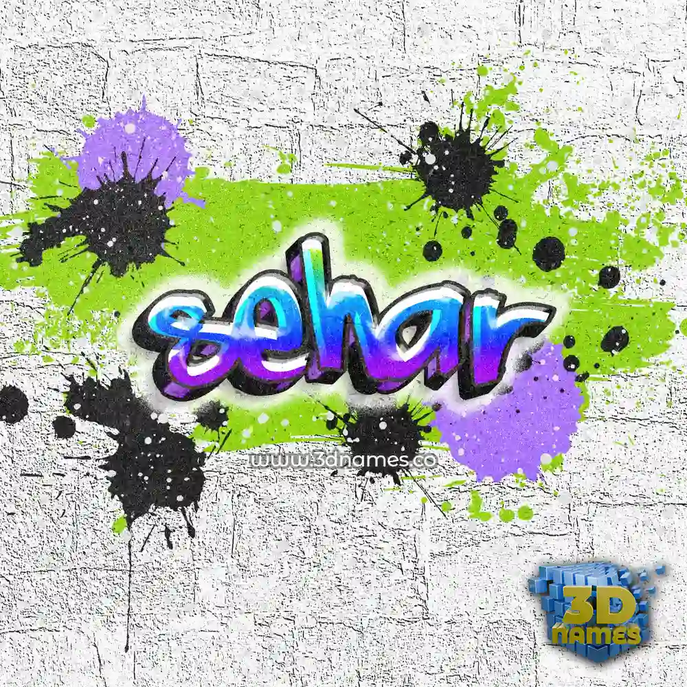 sehar in Graffiti Grunge style - 3D name wallpaper