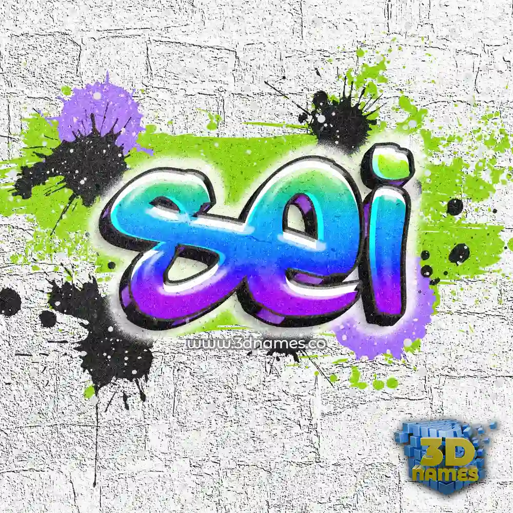 sei in Graffiti Grunge style - 3D name wallpaper