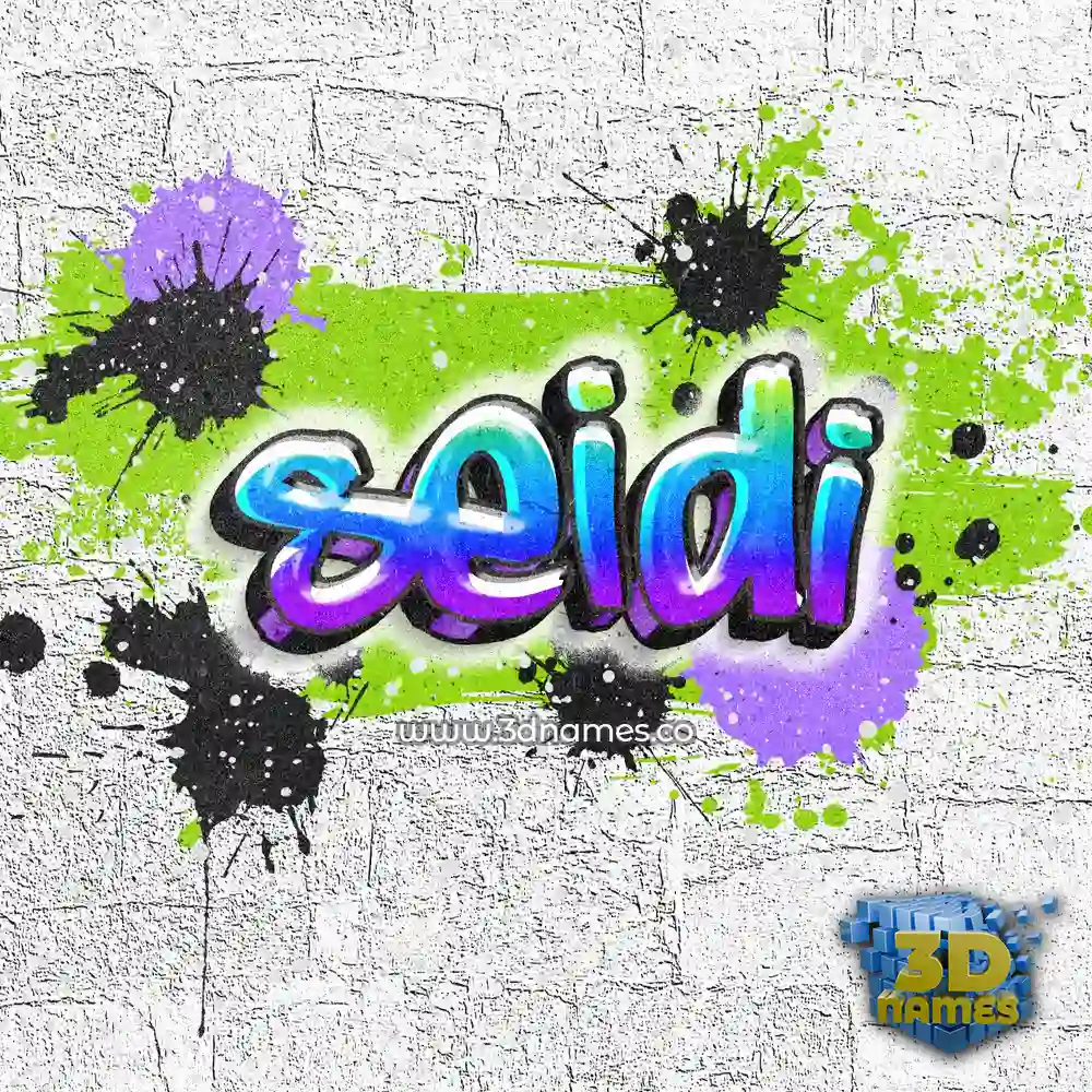 seidi in Graffiti Grunge style - 3D name wallpaper