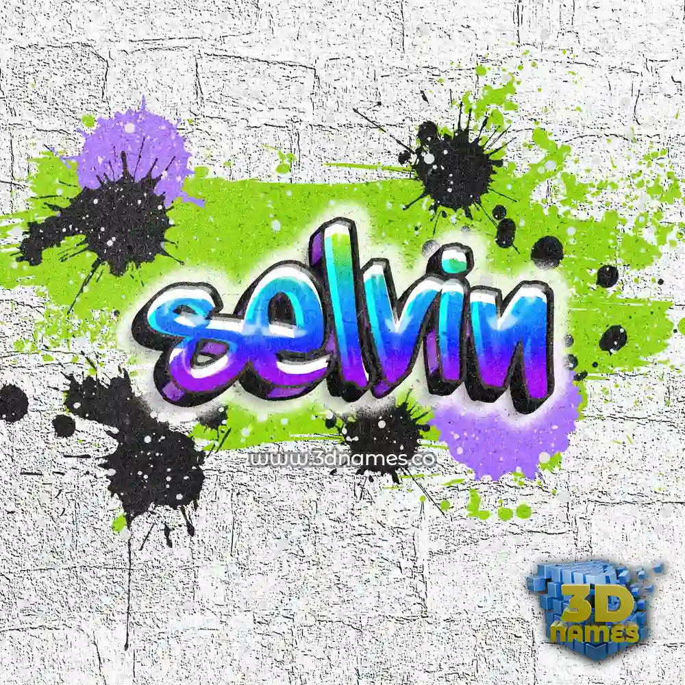 selvin in Graffiti Grunge style - 3D name wallpaper