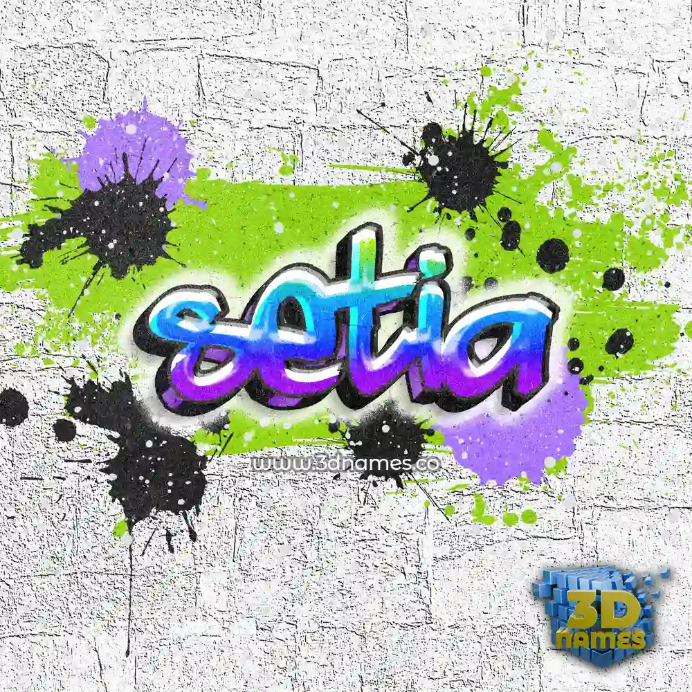 setia in Graffiti Grunge style - 3D name wallpaper