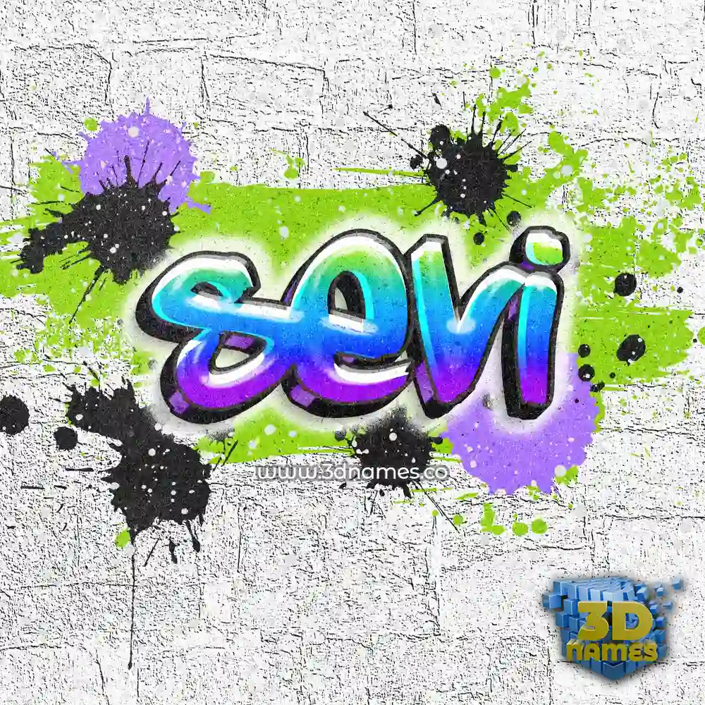 sevi in Graffiti Grunge style - 3D name wallpaper