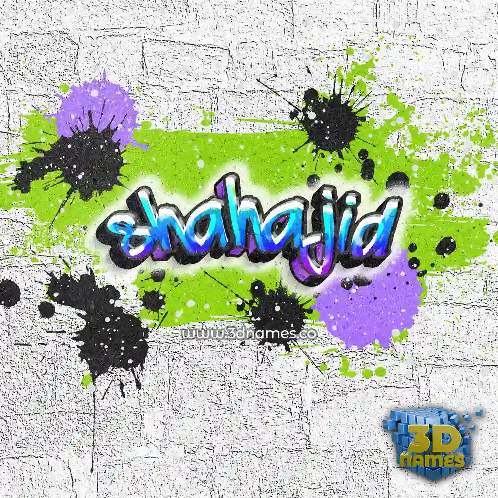 shahajid in Graffiti Grunge style - 3D name wallpaper