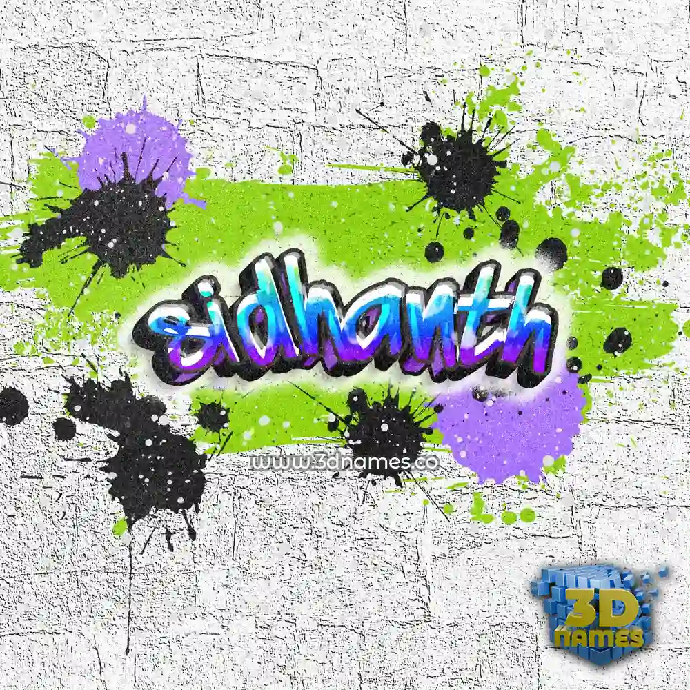 sidhanth in Graffiti Grunge style - 3D name wallpaper