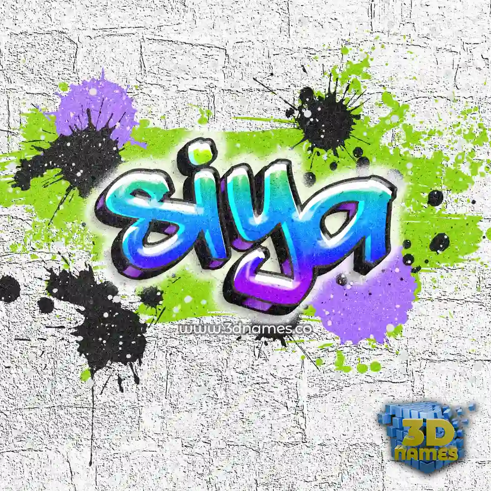 siya in Graffiti Grunge style - 3D name wallpaper