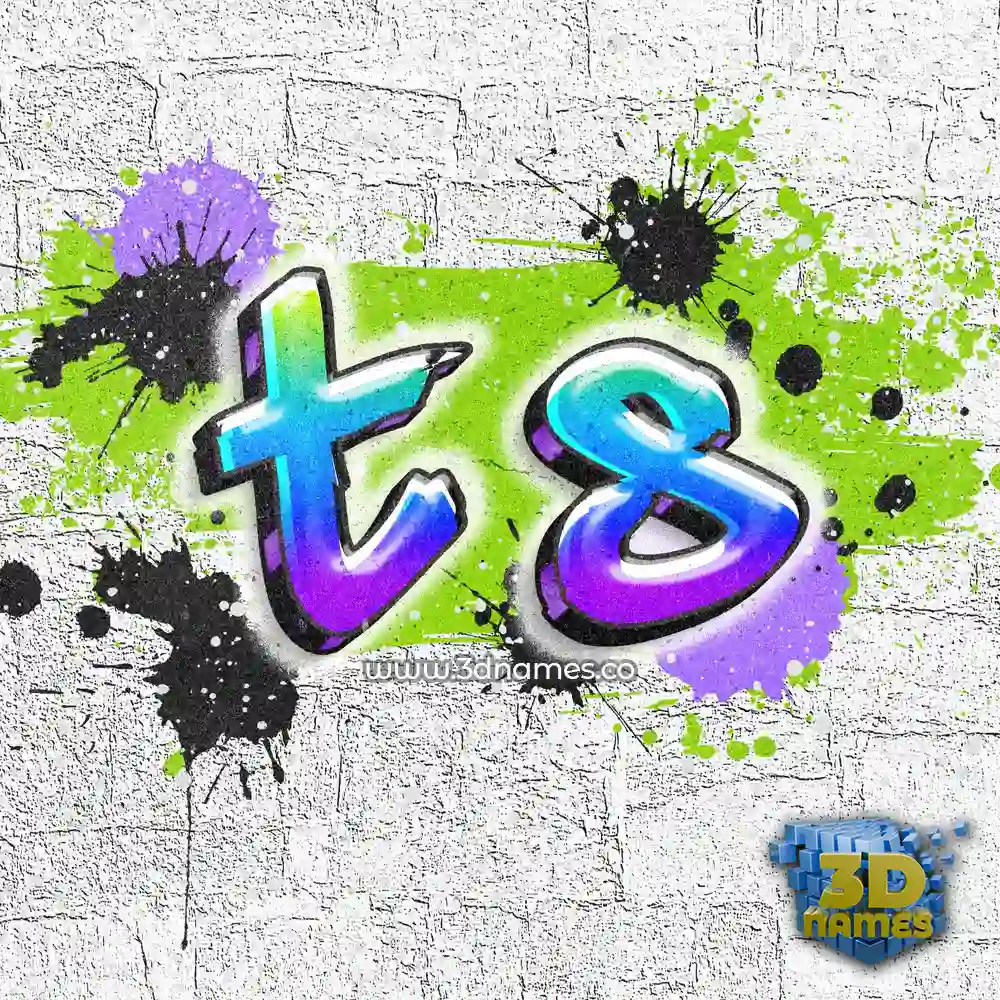 t s in Graffiti Grunge style - 3D name wallpaper