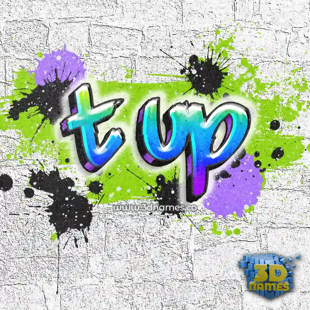 t up in Graffiti Grunge style - 3D name wallpaper