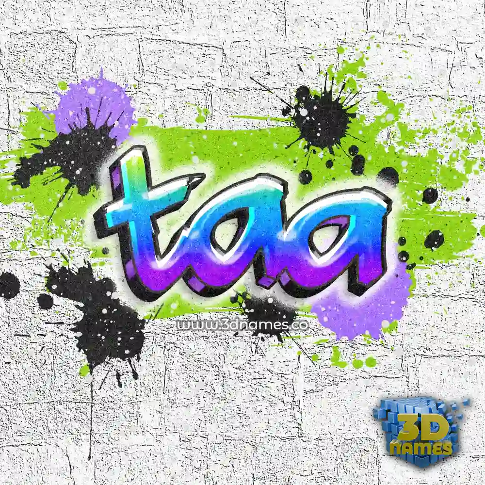 taa in Graffiti Grunge style - 3D name wallpaper