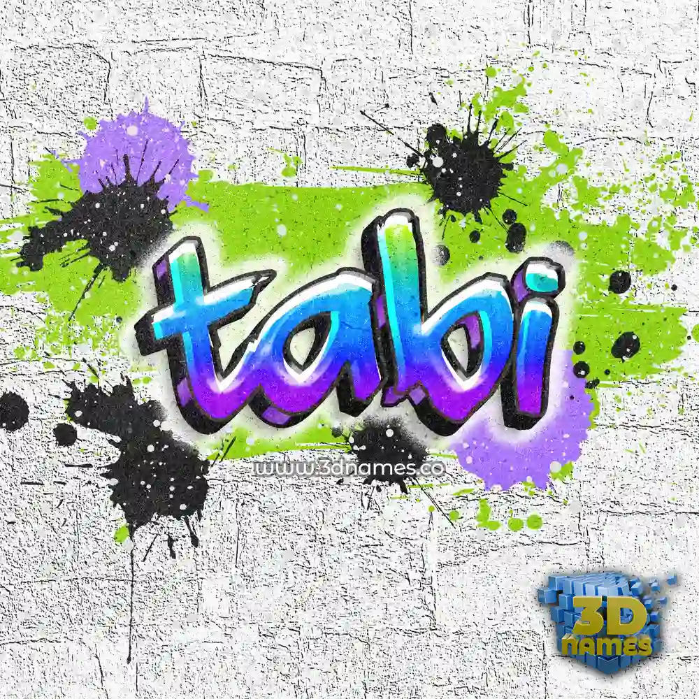 tabi in Graffiti Grunge style - 3D name wallpaper