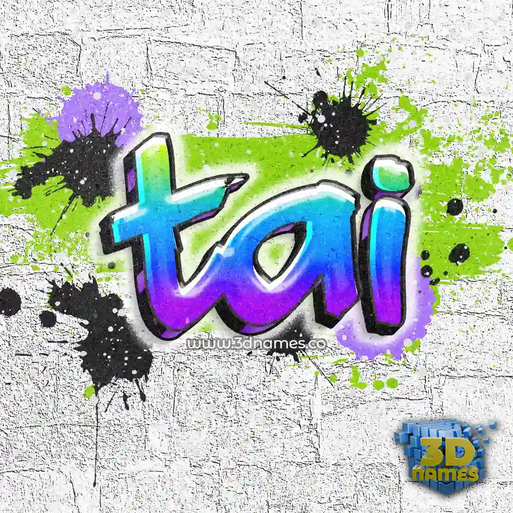 tai in Graffiti Grunge style - 3D name wallpaper
