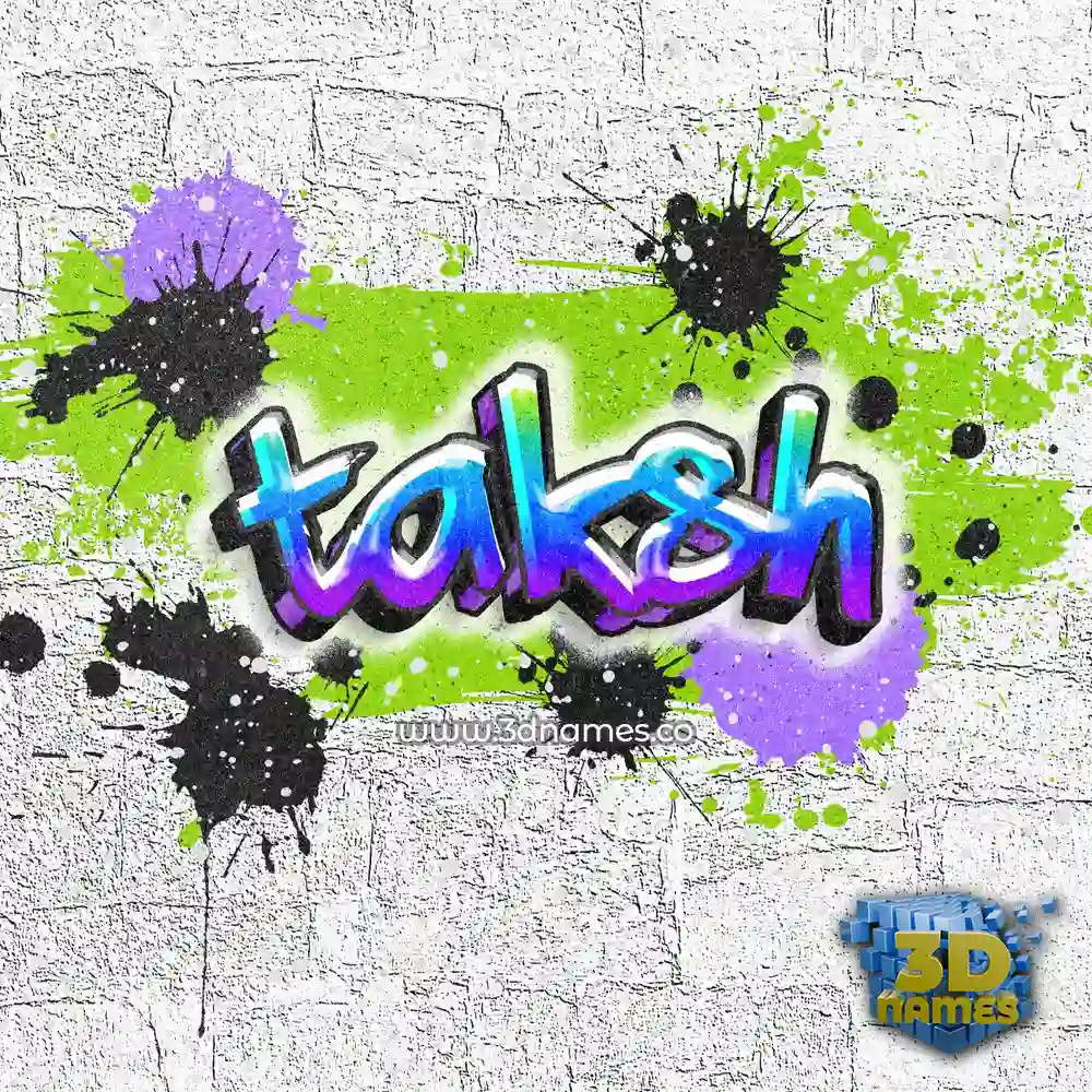 taksh in Graffiti Grunge style - 3D name wallpaper