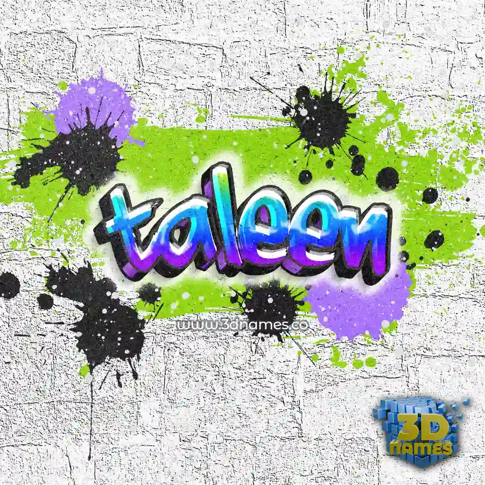 taleen in Graffiti Grunge style - 3D name wallpaper