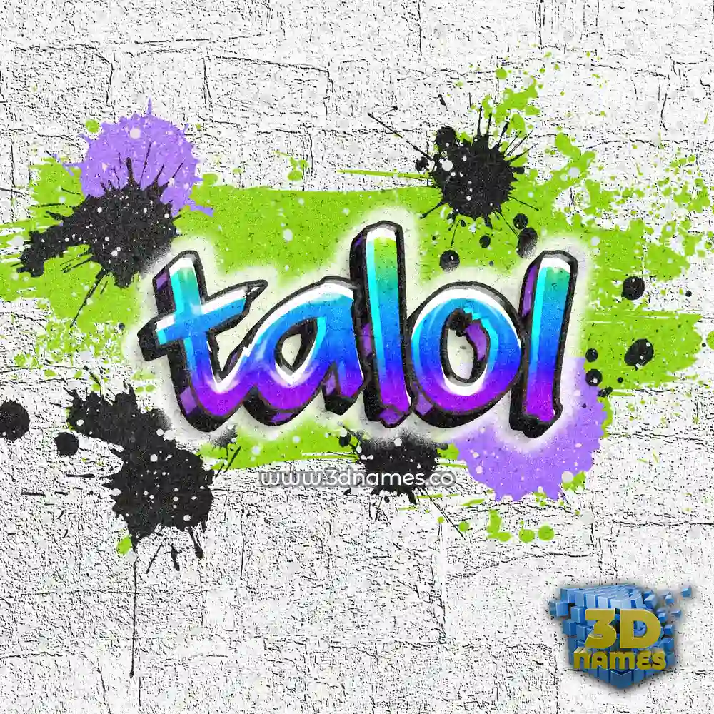 talol in Graffiti Grunge style - 3D name wallpaper
