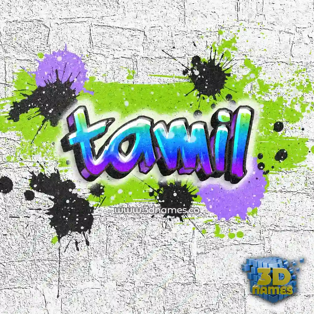 tamil in Graffiti Grunge style - 3D name wallpaper