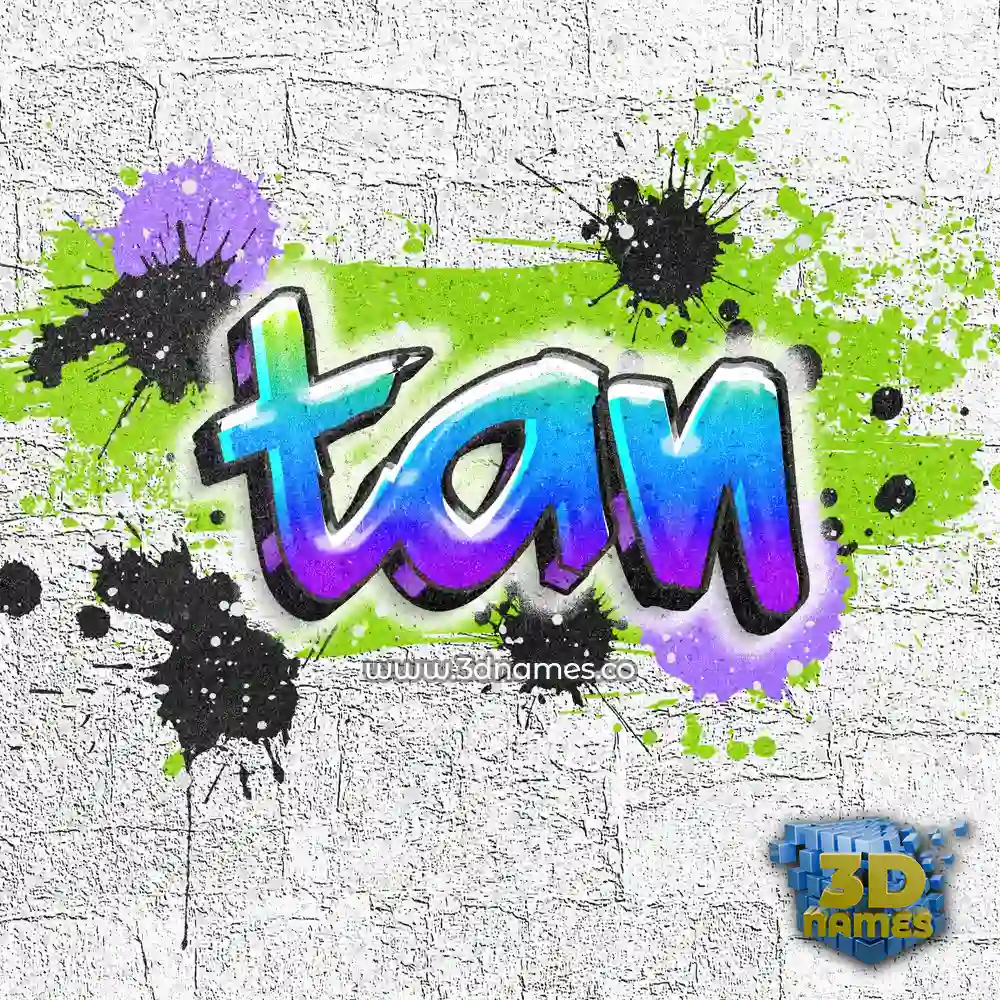 tan in Graffiti Grunge style - 3D name wallpaper