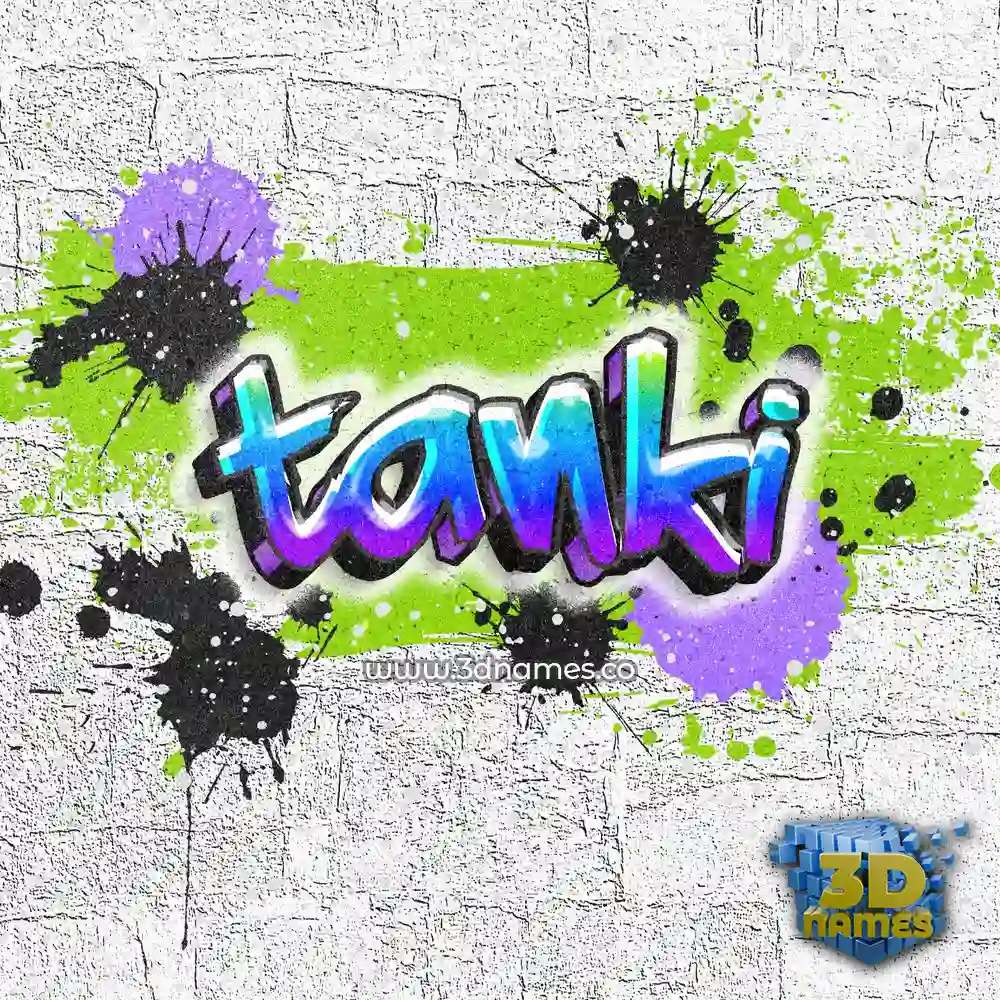 tanki in Graffiti Grunge style - 3D name wallpaper