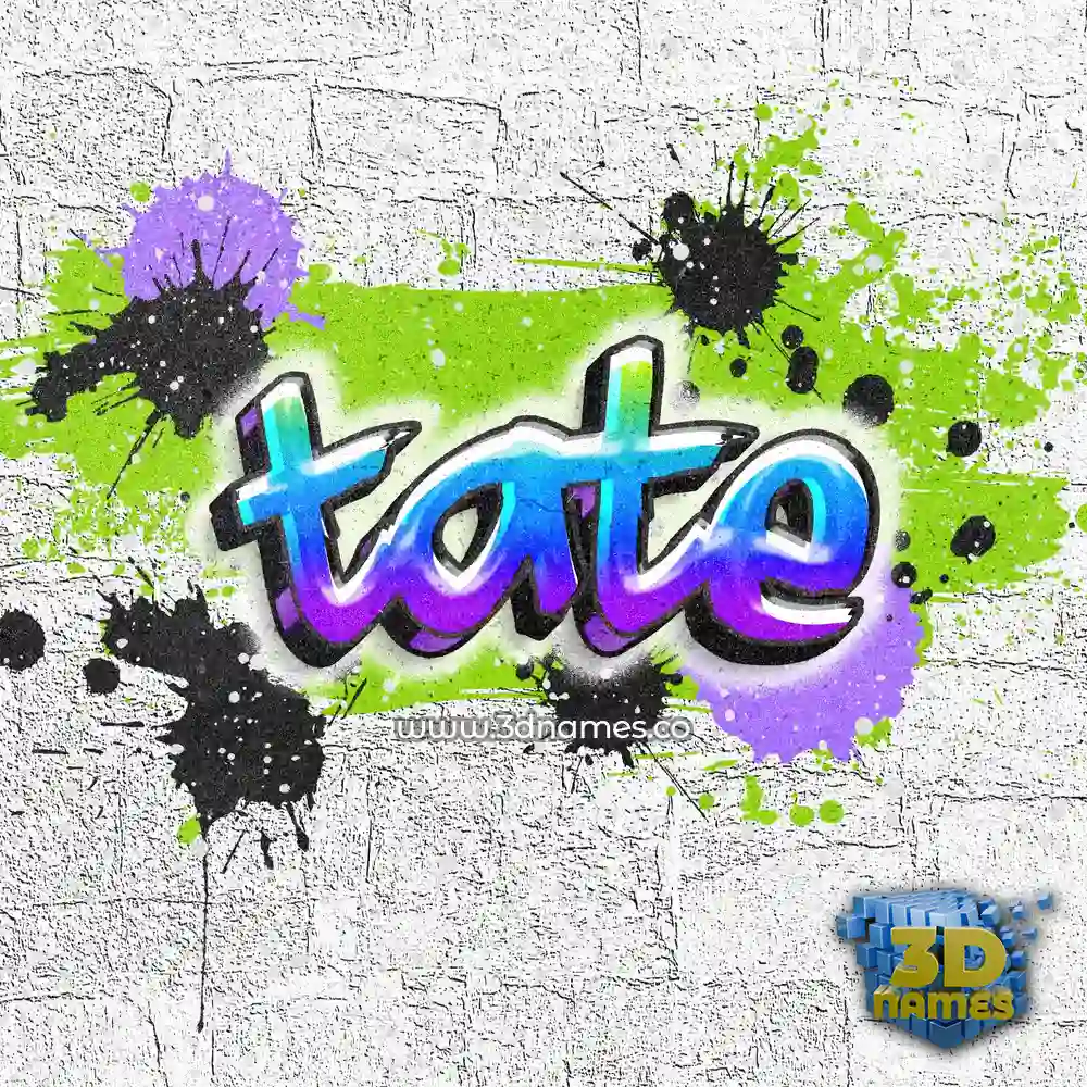 tate in Graffiti Grunge style - 3D name wallpaper