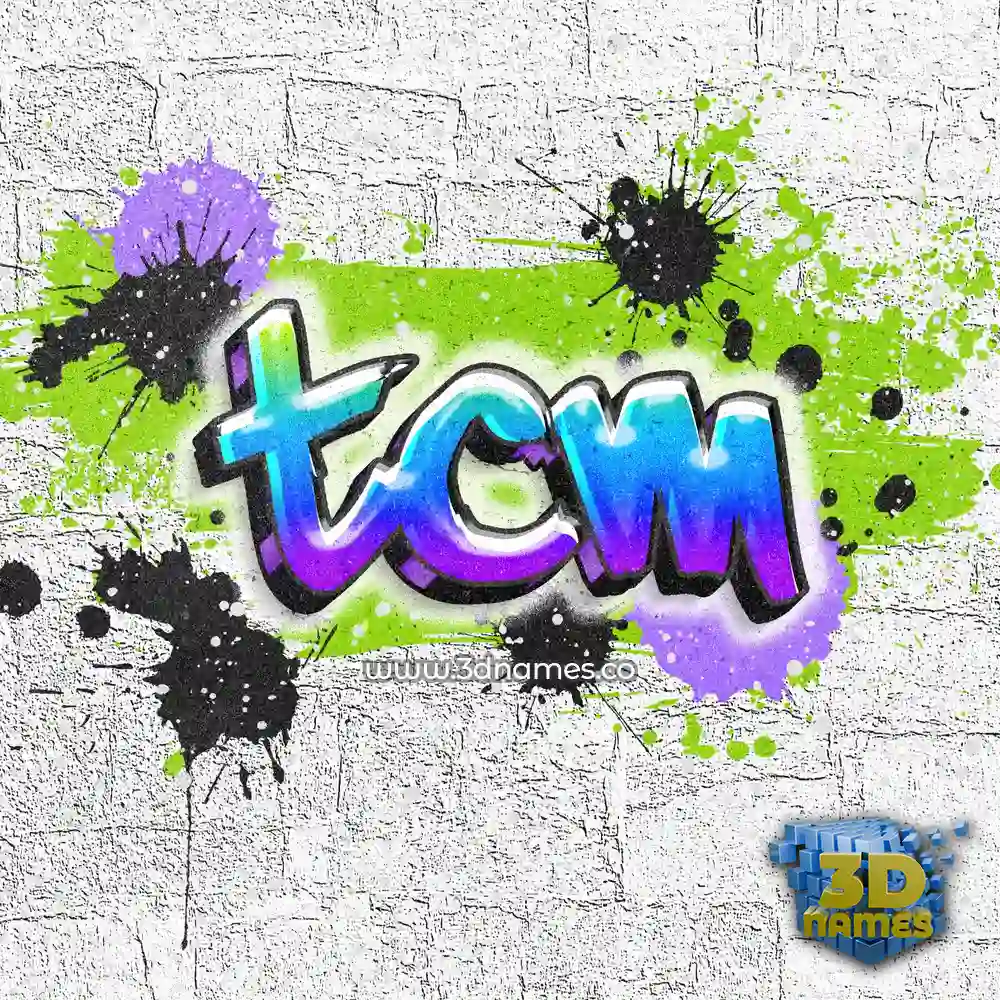 tcm in Graffiti Grunge style - 3D name wallpaper