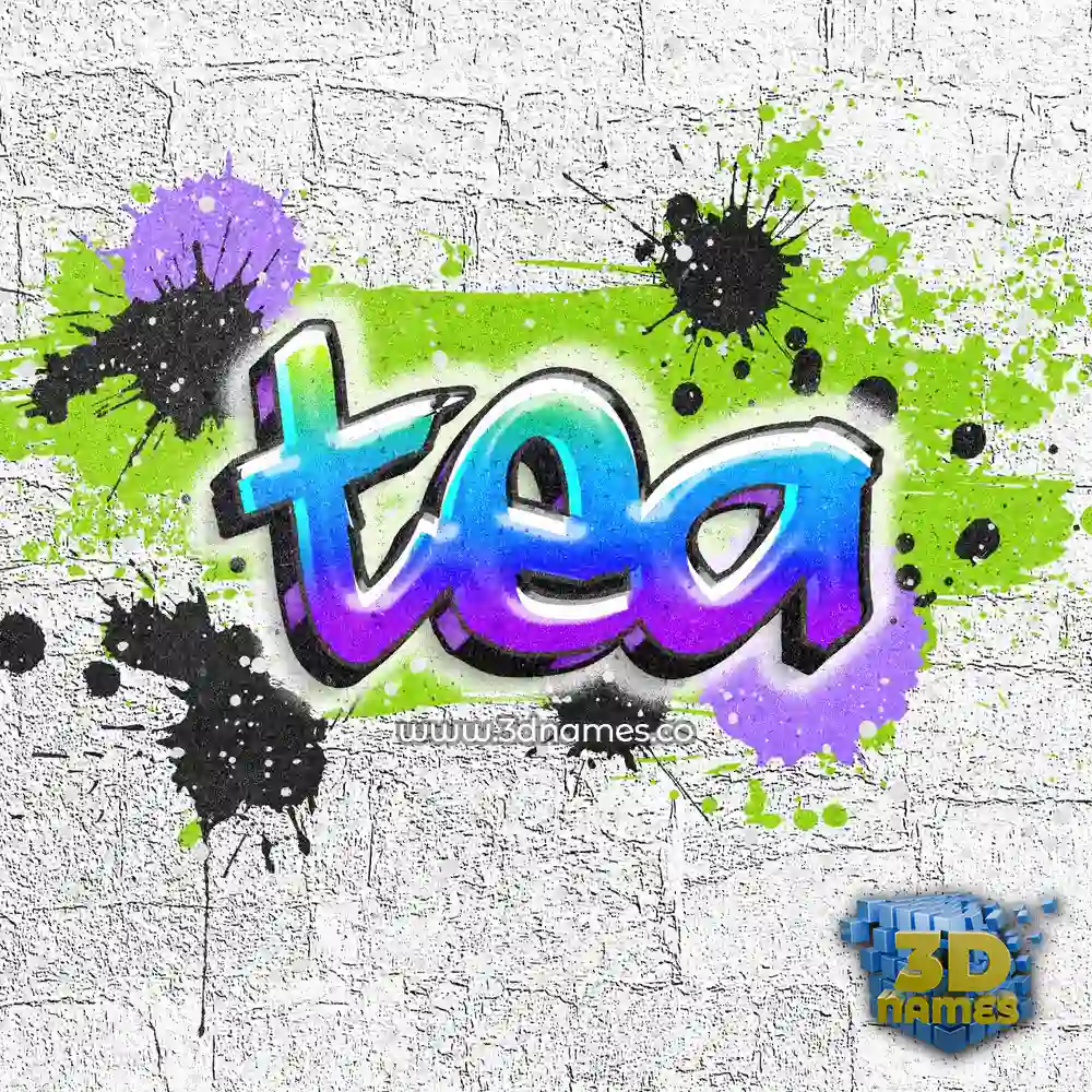 tea in Graffiti Grunge style - 3D name wallpaper
