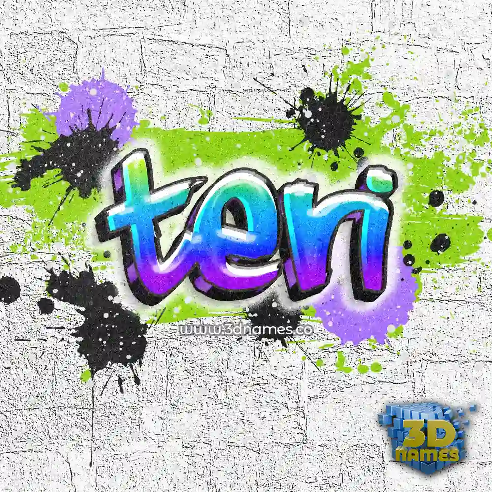teri in Graffiti Grunge style - 3D name wallpaper
