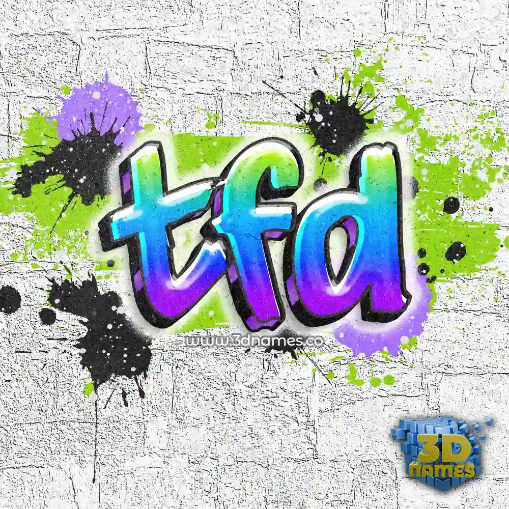 tfd in Graffiti Grunge style - 3D name wallpaper