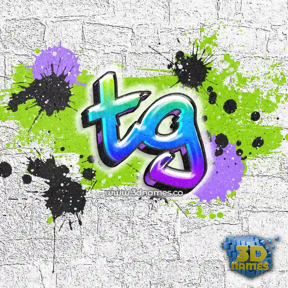 tg in Graffiti Grunge style - 3D name wallpaper