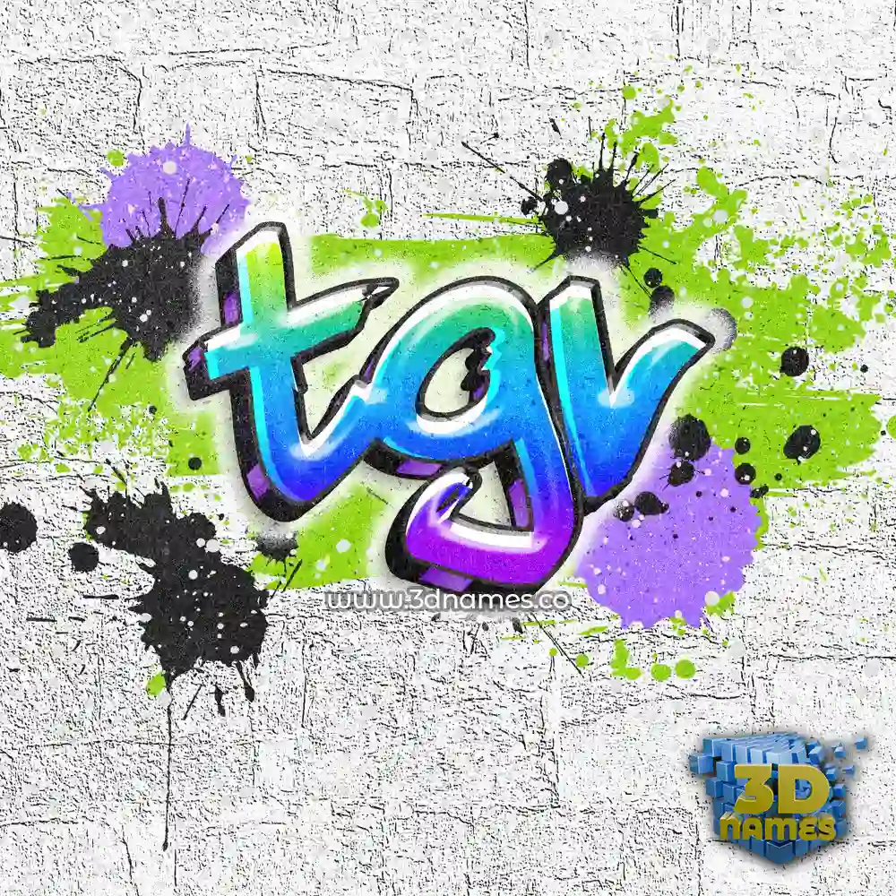 tgv in Graffiti Grunge style - 3D name wallpaper