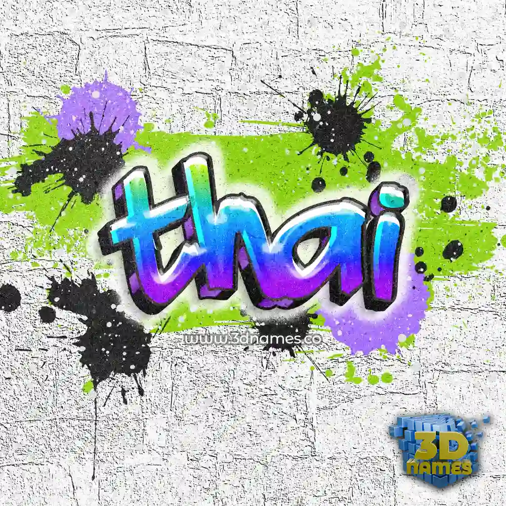 thai in Graffiti Grunge style - 3D name wallpaper