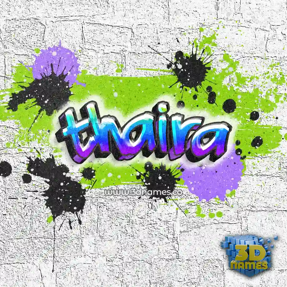 thaira in Graffiti Grunge style - 3D name wallpaper